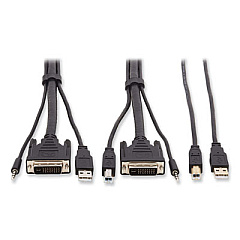Tripp Lite DVI KVM Cable Kit, 10 ft, Black, Ships in 7-10 Business Days (P784010U)