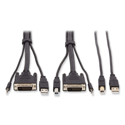 Tripp Lite DVI KVM Cable Kit, 10 ft, Black, Ships in 7-10 Business Days (P784010U)