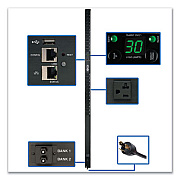 Tripp Lite 24-Outlet 2.9kW Single-Phase Monitored PDU with LX Platform Interface, 10 ft Cord, Black, Ships in 7-10 Business Days (PDUMNV30LX)