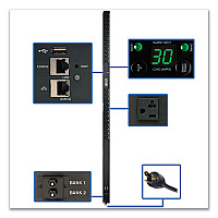 Tripp Lite 24-Outlet 2.9kW Single-Phase Monitored PDU with LX Platform Interface, 10 ft Cord, Black, Ships in 7-10 Business Days (PDUMNV30LX)