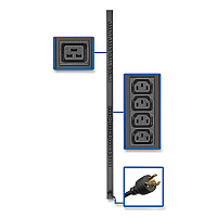 Tripp Lite 38-Outlet 3.7kW 208-230V Single-Phase Basic PDU, 10 ft Cord, Black, Ships in 7-10 Business Days (PDUV20HVL672)