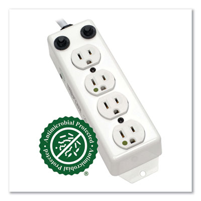 Tripp Lite Four-Outlet 1,800W Medical-Grade Power Strip for Patient-Care Vicinity, 7 ft Cord, White, Ships in 7-10 Business Days (PS407HGOEM)