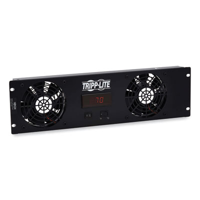 Tripp Lite Digital Temperature Sensor, 2 High-Performance Fans, 3U, Black, Ships in 7-10 Business Days (SRFAN3UTEMP)