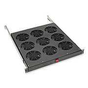 Tripp Lite 9-Fan Tray for 19" Racks, 1U, 864 CFM, Black, Ships in 7-10 Business Days (TRPSRFANTRAY9)