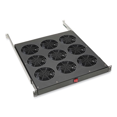 Tripp Lite 9-Fan Tray for 19" Racks, 1U, 864 CFM, Black, Ships in 7-10 Business Days (TRPSRFANTRAY9)