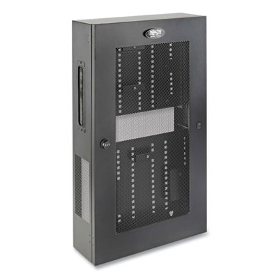 Tripp Lite SmartRack Low-Profile Vertical-Mnt Switch-Depth Wall-Mnt Structured Wiring Enclosure,3U,150lb Cap,BK,Ships in 7-10 Bus Days (SRWF6UMOD)