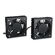 Tripp Lite SmartRack 2-Fan Wall-Mount Roof Fan Kit, 210 CFM, Black, Ships in 7-10 Business Days (SRXFANWM)