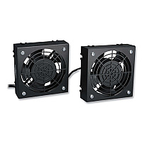 Tripp Lite SmartRack 2-Fan Wall-Mount Roof Fan Kit, 210 CFM, Black, Ships in 7-10 Business Days (SRXFANWM)