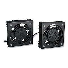 Tripp Lite SmartRack 2-Fan Wall-Mount Roof Fan Kit, 210 CFM, Black, Ships in 7-10 Business Days (SRXFANWM)