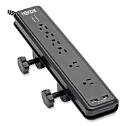 Tripp Lite Safe-IT Six-Outlet Surge Protector, 6 AC Outlets, 8 ft Cord, 2,100 J, Black, Ships in 7-10 Business Days (TLP608DMUAM)