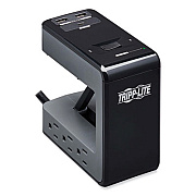 Tripp Lite Safe-IT Six-Outlet Clamp Surge Protector, 6 AC Outlets, 8 ft Cord, 1,080 J, Black, Ships in 7-10 Business Days (TLP648UCBAM)