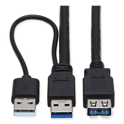 Tripp Lite USB-A Active Extension Repeater Cable, 32.8 ft, Black, Ships in 7-10 Business Days (TRPU33010M1)