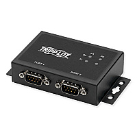 Tripp Lite RS-422/RS-485 USB to Serial FTDI Adapter with COM Retention, Two DB9 (M)/USB-B (F), Black, Ships in 7-10 Business Days (TRPU208002IND)