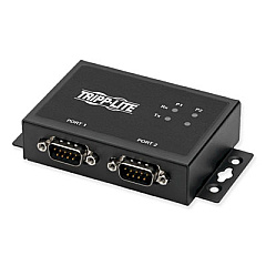 Tripp Lite RS-422/RS-485 USB to Serial FTDI Adapter with COM Retention, Two DB9 (M)/USB-B (F), Black, Ships in 7-10 Business Days (TRPU208002IND)