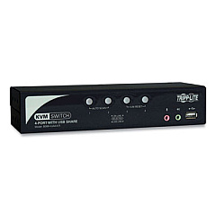 Tripp Lite 4-Port KVM Switch with Audio, OSD and Peripheral Sharing, Ships in 7-10 Business Days (B006VUA4KR)