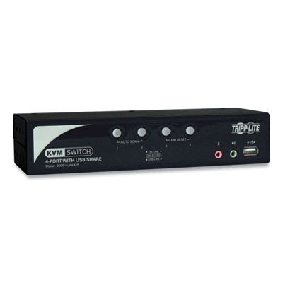 Tripp Lite 4-Port KVM Switch with Audio, OSD and Peripheral Sharing, Ships in 7-10 Business Days (B006VUA4KR)