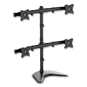 Tripp Lite Quad Display Desktop Monitor Stand for 27" Monitors, 31.7 x 12.4 x 32.2, Black, Supports 17.6 lb, Ships in 7-10 Business Days (DDR1327MQ)