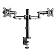 Tripp Lite Dual Display TV/Monitor Mount w/Flex-Arm/Desktop Clmp, 27",360 Rot, -30/+30 Tilt,BK,Support 17.6lb, Ships in 7-10 Bus Days (DDR1327SDFC1)