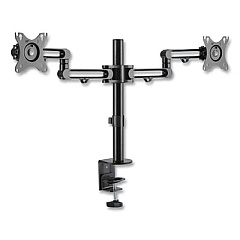 Tripp Lite Dual Display TV/Monitor Mount w/Flex-Arm/Desktop Clmp, 27",360 Rot, -30/+30 Tilt,BK,Support 17.6lb, Ships in 7-10 Bus Days (DDR1327SDFC1)