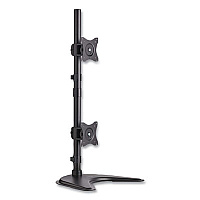 Tripp Lite Dual Vertical Display Desk Mount Monitor Stand for 27" Monitors, 17.1x12.4x32.2, Black, Supports 18lb, Ships in 7-10 Bus Days (DDR1527SDC)
