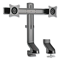 Tripp Lite Dual Display Monitor Arm w/Desk Clamp, 27", 360 Rotation, -10/+10 Tilt, BK, Supports 15.4lb, Ships in 7-10 Business Days (DDR1727DC)