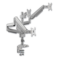 Tripp Lite Triple Display Mount w/Flex Arm for 30" Monitor, -90/+90 Rotation/Tilt, Silver, Supports 15.4 lb, Ships in 7-10 Bus Days (DDR1730TAL)