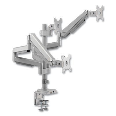 Tripp Lite Triple Display Mount w/Flex Arm for 30" Monitor, -90/+90 Rotation/Tilt, Silver, Supports 15.4 lb, Ships in 7-10 Bus Days (DDR1730TAL)