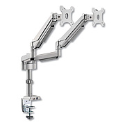 Tripp Lite Dual Monitor/TV Mount w/Flex Arm for 34" Monitors, -90/+90 Rotation/Tilt, Silver, Supports 19.8lb, Ships in 7-10 Bus Days (DDR1732DAL)