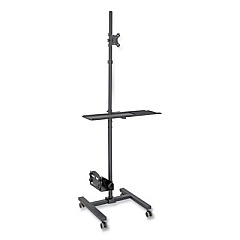 Tripp Lite Mobile Workstation with Monitor Mount, 25.7" x 21" x 17" to 32", Black, Ships in 7-10 Business Days (DMCS1732S)