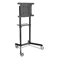Tripp Lite Rolling TV/Monitor Cart for Flat-Screen Displays w/Portrait/Landscape Mount,154lb Cap,36.2x7.6x64.2,BK,Ships in 7-10 Bus Days (DMCS3770ROT)