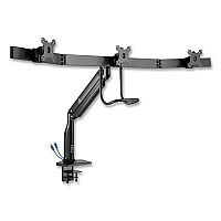 Tripp Lite Safe-IT Triple Display Precision Desk Mount,32" Monitor,-90/+90 Rotation,-22/+45 Tilt,BK,14lb Cap, Ships in 7-10 Bus Days (TRPDMPDT1732AM)