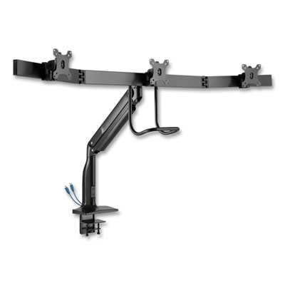 Tripp Lite Safe-IT Triple Display Precision Desk Mount,32" Monitor,-90/+90 Rotation,-22/+45 Tilt,BK,14lb Cap, Ships in 7-10 Bus Days (TRPDMPDT1732AM)