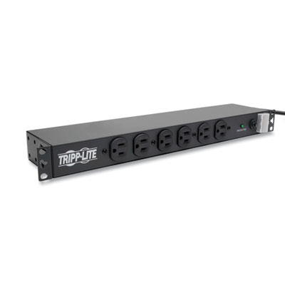 Tripp Lite 14-Outlet Economy Network Server Surge Protector, 14 AC Outlets, 15 ft Cord, 3,000 J, Black, Ships in 7-10 Business Days (DRS1215)