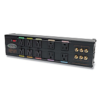 Tripp Lite Isobar 10-Outlet Home/Business Theater Surge Protector, 10 AC Outlets, 8 ft Cord, 3,840 J, Black, Ships in 7-10 Business Days (HT10DBS)
