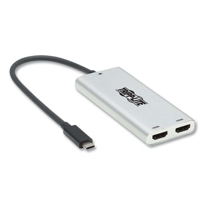 Tripp Lite Thunderbolt 3 USB-C to HDMI Dual Monitor Adapter, Gray, Ships in 7-10 Business Days (MTB3002HD)
