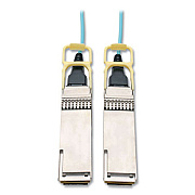 Tripp Lite QSFP28 to QSFP28 Active Fiber Optic Cable, 9.8 ft, Aqua, Ships in 7-10 Business Days (N28H03MAQ)