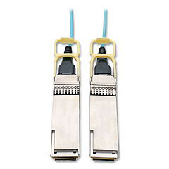 Tripp Lite QSFP28 to QSFP28 Active Fiber Optic Cable, 9.8 ft, Aqua, Ships in 7-10 Business Days (N28H03MAQ)