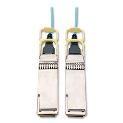 Tripp Lite QSFP28 to QSFP28 Active Fiber Optic Cable, 9.8 ft, Aqua, Ships in 7-10 Business Days (N28H03MAQ)