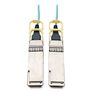 Tripp Lite QSFP28 to QSFP28 Active Fiber Optic Cable, 32.8 ft, Aqua, Ships in 7-10 Business Days (N28H10MAQ)