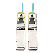 Tripp Lite QSFP28 to QSFP28 Active Fiber Optic Cable, 49.2 ft, Aqua, Ships in 7-10 Business Days (N28H15MAQ)