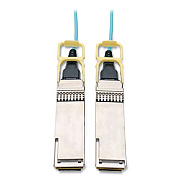 Tripp Lite QSFP28 to QSFP28 Active Fiber Optic Cable, 65.6 ft, Aqua, Ships in 7-10 Business Days (TRPN28H20MAQ)