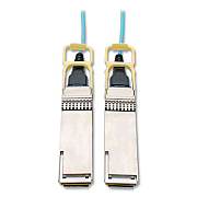 Tripp Lite QSFP28 to QSFP28 Active Fiber Optic Cable, 98.4 ft, Aqua, Ships in 7-10 Business Days (N28H30MAQ)