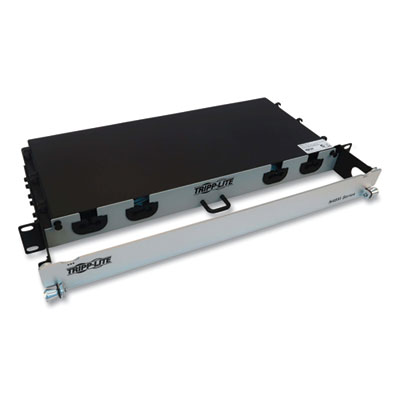 Tripp Lite 1U Preloaded Multimode Fiber Cable Panel, (12) LC Duplex (M) to (12) LC Duplex (M), 32.8ft, Aqua, Ships in 7-10 Business Days (N48M2L24L10)