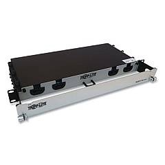 Tripp Lite 1U Preloaded Multimode Fiber Cable Panel, MTP/MPO (F) to (4) LC Duplex (M), 65.6 ft, Aqua, Ships in 7-10 Business Days (N48M2M8L420)