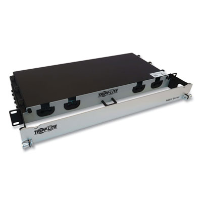 Tripp Lite 1U Preloaded Multimode Fiber Cable Panel, MTP/MPO (F) to (4) LC Duplex (M), 65.6 ft, Aqua, Ships in 7-10 Business Days (N48M2M8L420)