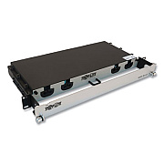 Tripp Lite 1U Preloaded Multimode Fiber Cable Panel, LC Duplex (Male) to LC Duplex (Male), 32.8 ft, Aqua, Ships in 7-10 Business Days (N48M8L2L10)