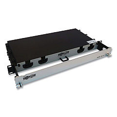 Tripp Lite 1U Preloaded Singlemode Fiber Cable Panel, (12) LC Duplex (M) to (12) LC Duplex (M), 32.8 ft, YW, Ships in 7-10 Bus Days (N48S2L24L10)