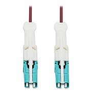 Tripp Lite OM4-Rated Duplex Multimode Fiber Optic Cable, 3.3 ft, Magenta, Ships in 7-10 Business Days (N822C01MMG)