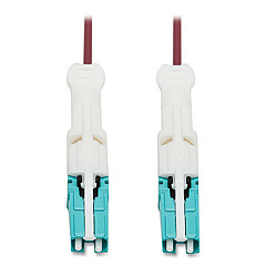 Tripp Lite OM4-Rated Duplex Multimode Fiber Optic Cable, 3.3 ft, Magenta, Ships in 7-10 Business Days (N822C01MMG)
