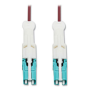 Tripp Lite OM4-Rated Duplex Multimode Fiber Optic Cable, 16.4 ft, Magenta, Ships in 7-10 Business Days (N822C05MMG)